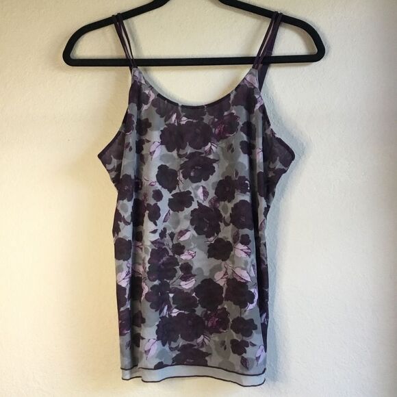 George camisole purple roses double spaghetti strap whimsygoth witch cot… - Picture 1 of 5